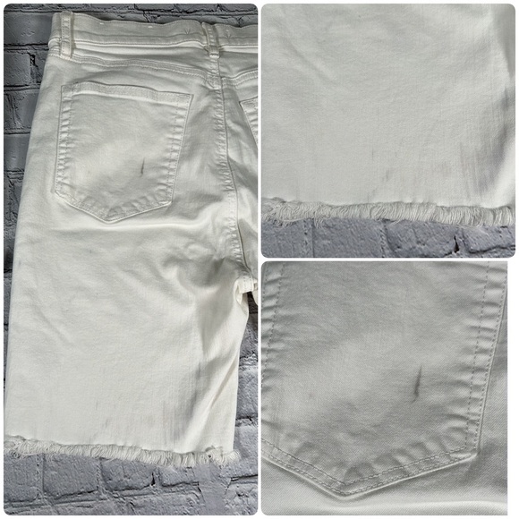 LOFT High Waist Short Bermuda Shorts Lot of 2 pairs size 8 /29 Blue White Denim - Picture 9 of 16